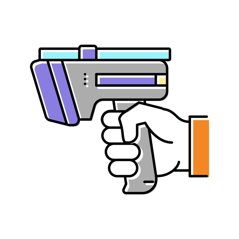 laserpistool voor scan rfid kleur pictogram vectorillustratie vector