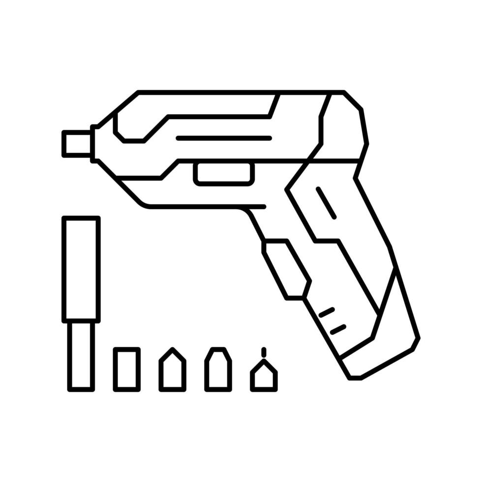 schroevedraaier gereedschap reparatie lijn icoon vector illustratie