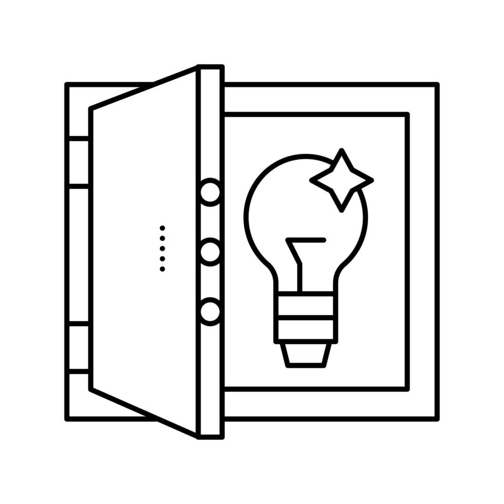 idee voor het oplossen van probleem lijn pictogram vectorillustratie vector