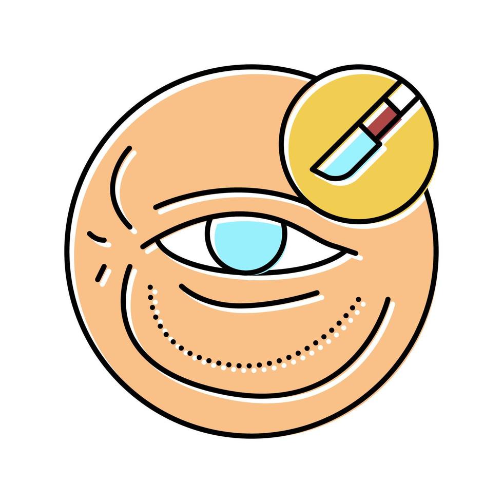 ooglidcorrectie chirurgie kleur pictogram vectorillustratie vector