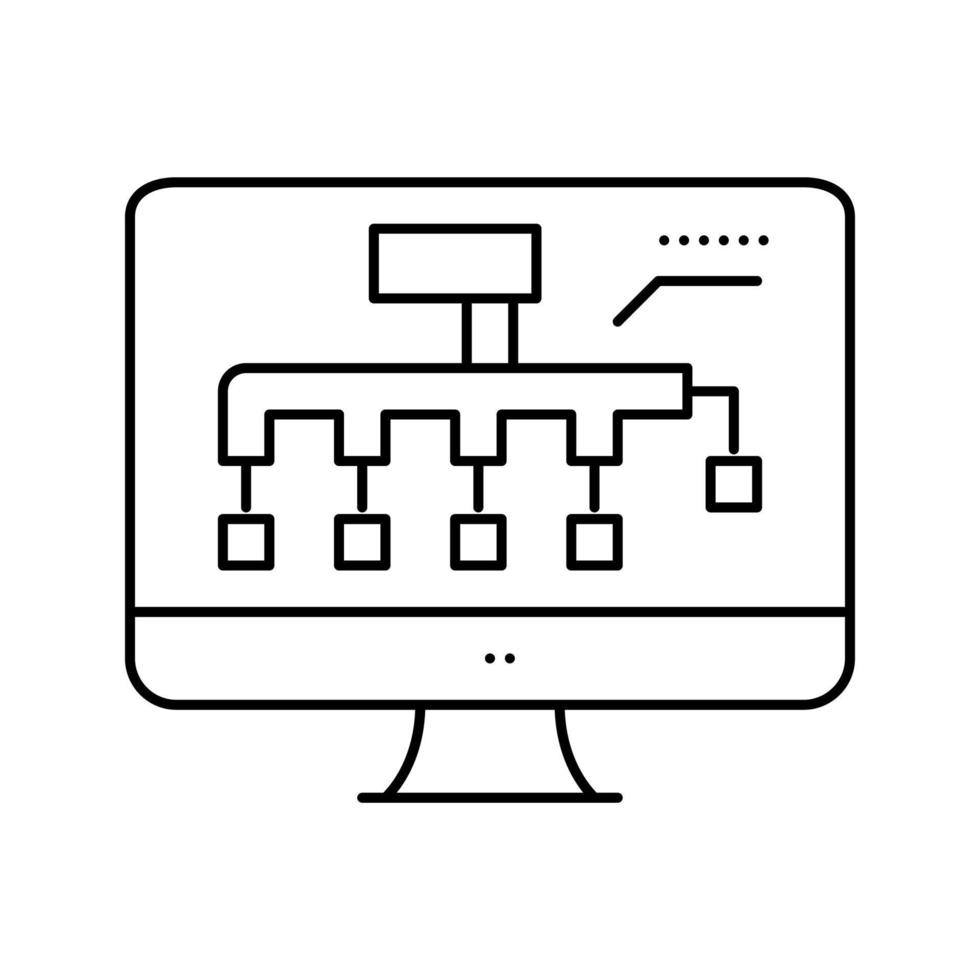 hvac lay-out ontwerp lijn pictogram vectorillustratie vector