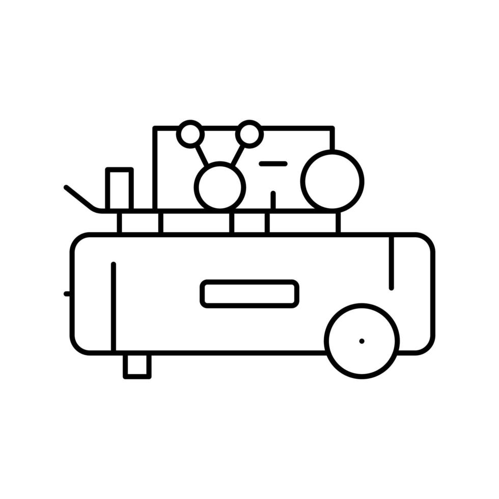 zuiger luchtcompressor lijn pictogram vectorillustratie vector