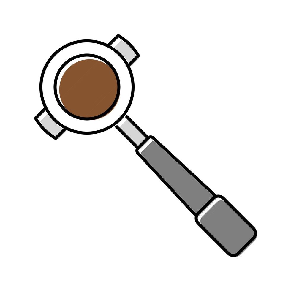 filterhouder koffie gereedschap kleur pictogram vectorillustratie vector