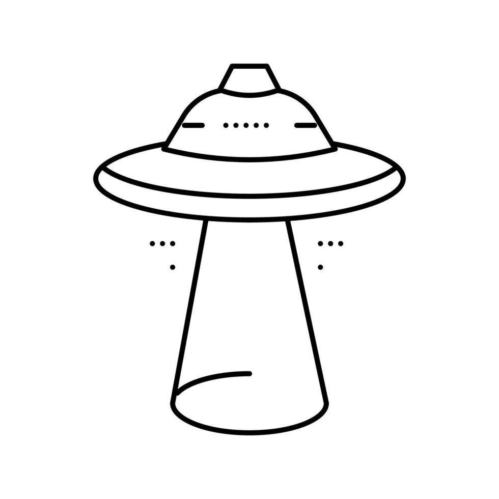 ufo geek lijn pictogram vector illustratie teken