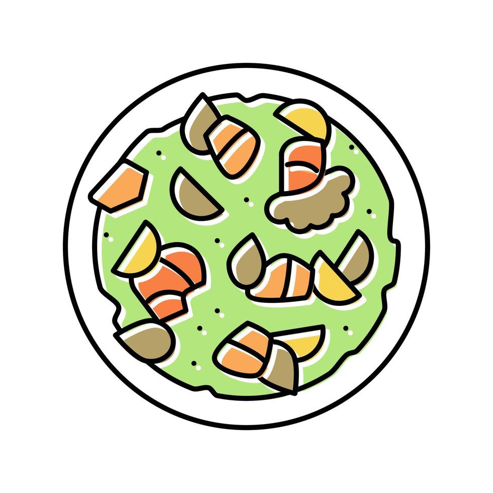 salade zalm kleur pictogram vectorillustratie vector