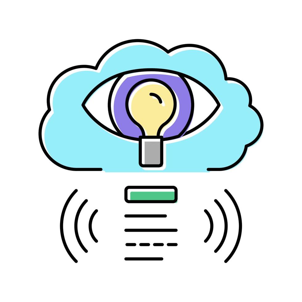 visie zakelijke prestatie kleur pictogram vectorillustratie vector