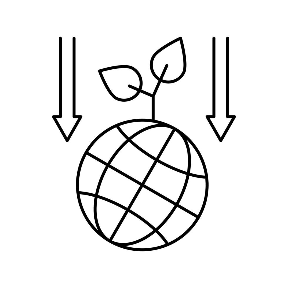 milieu verslechtering lijn pictogram vector illustratie teken