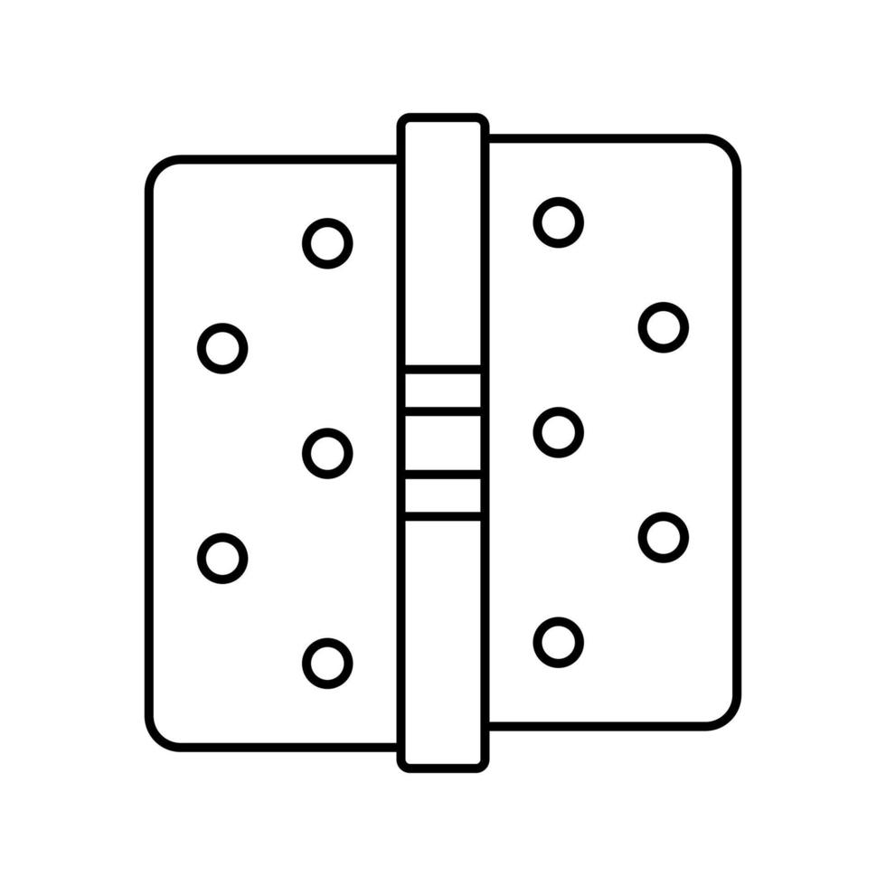 deur scharnieren lijn pictogram vectorillustratie vector