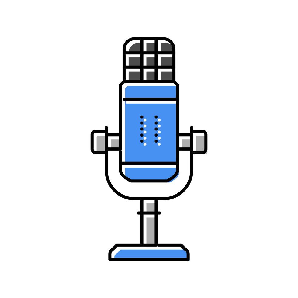 stem mic microfoon kleur icoon vector illustratie