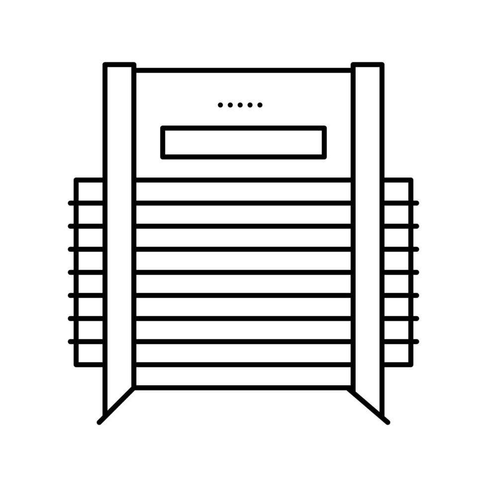 fineer droger machine lijn pictogram vectorillustratie vector