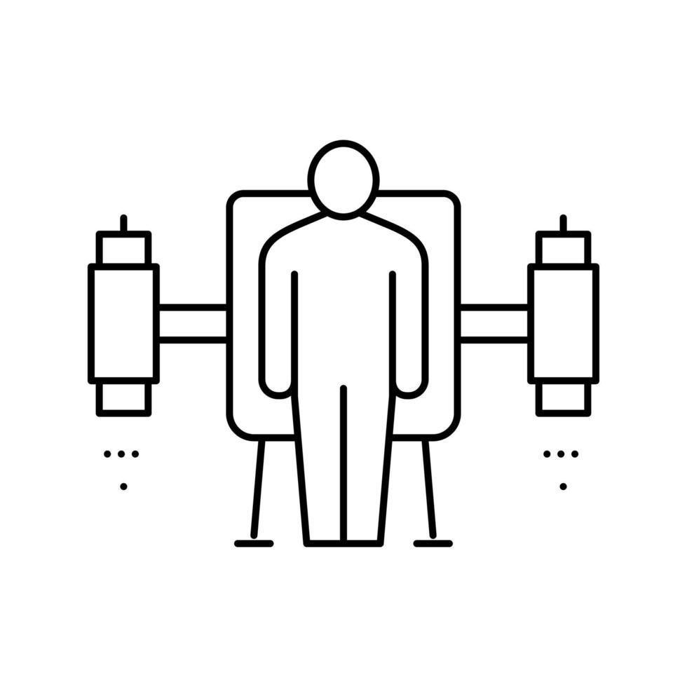 jetpack apparatuur lijn pictogram vectorillustratie vector