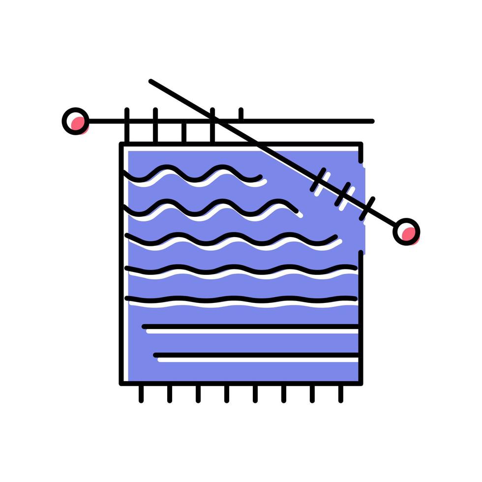 breien hobby kleur pictogram vector geïsoleerde illustratie