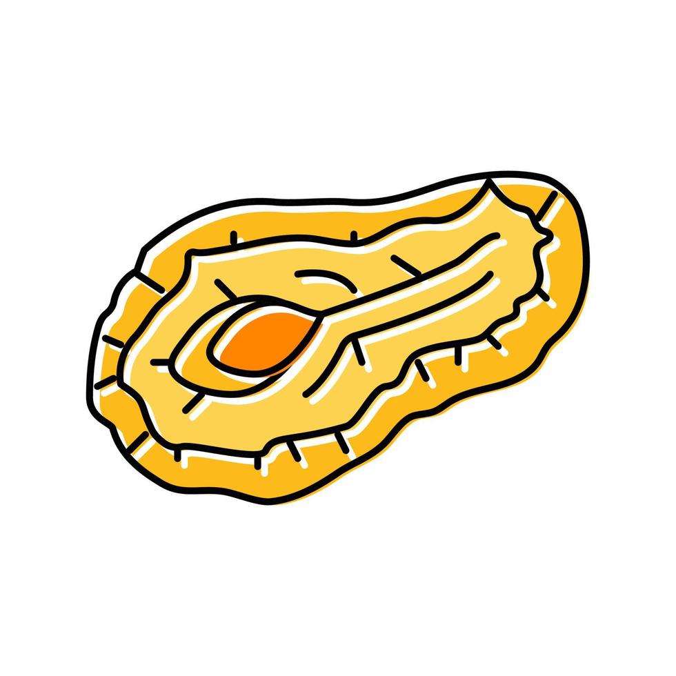 Peer droog fruit kleur icoon vector illustratie