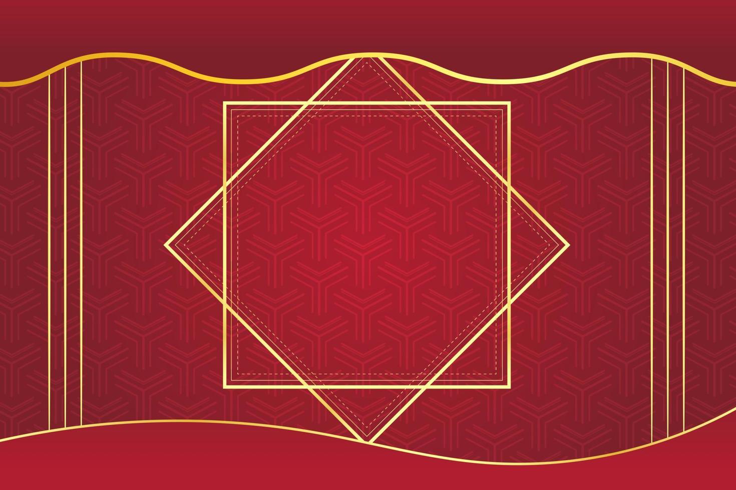 modern luxe abstract achtergrond met gouden lijn elementen elegant helling rood achtergrond voor ontwerp vector