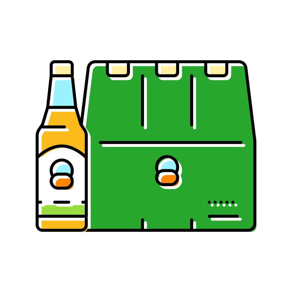 bier pak productie kleur icoon vector illustratie