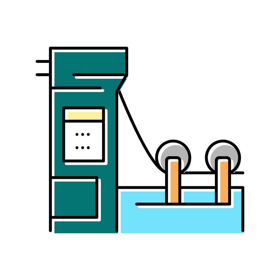 papier productie machine kleur pictogram vectorillustratie vector