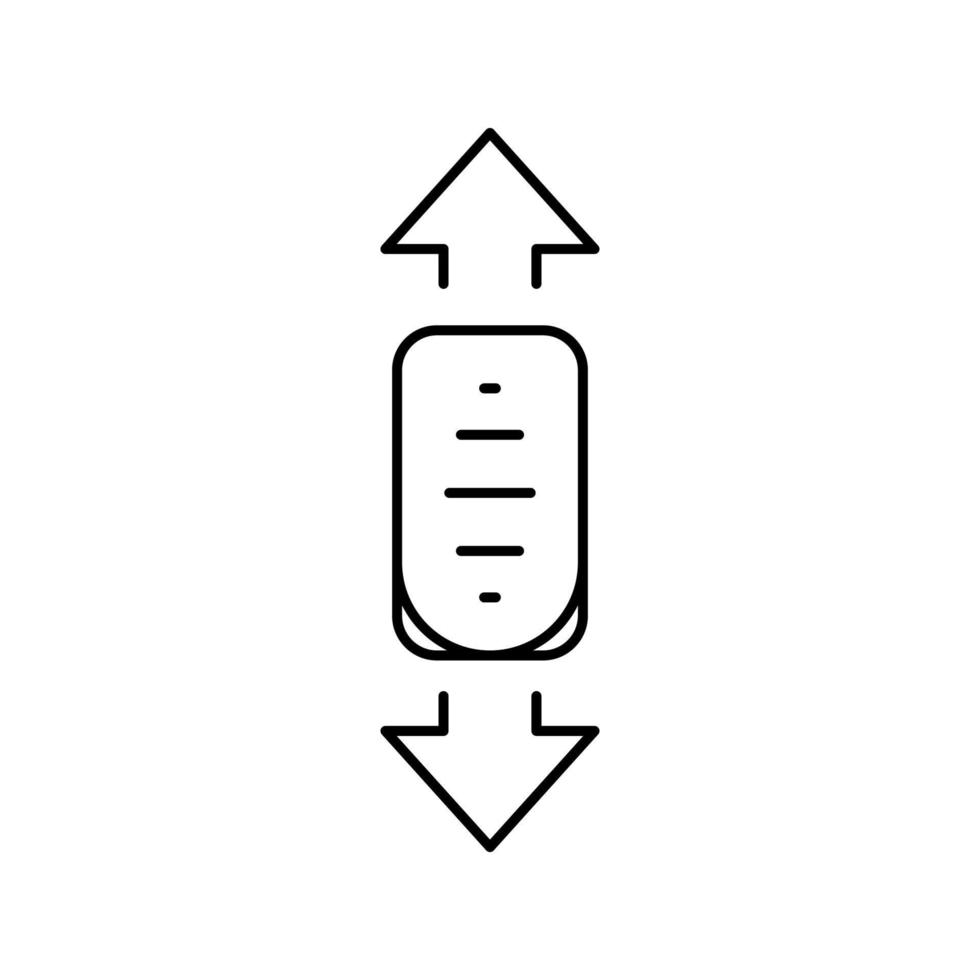 wiel scroll lijn pictogram vectorillustratie vector