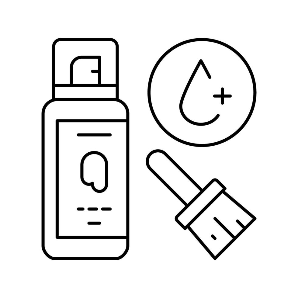 duidelijke coating lijn pictogram vectorillustratie vector