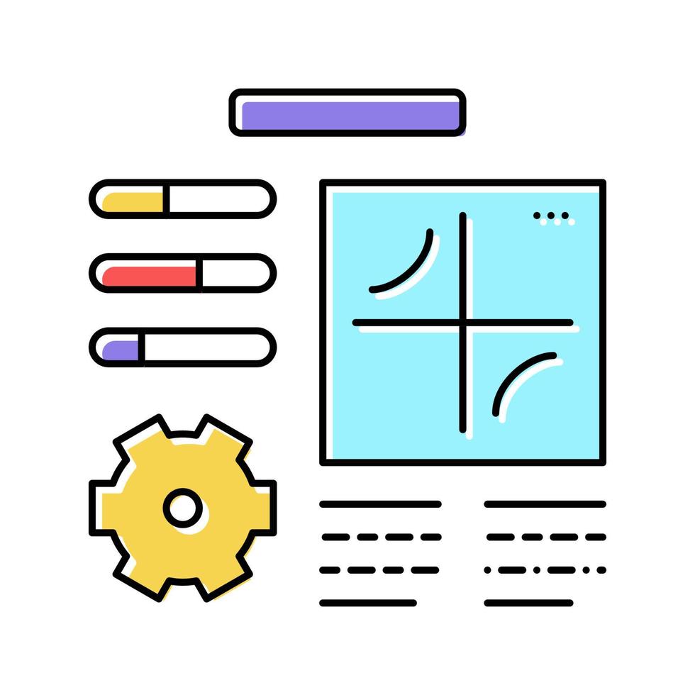 planning werkproces kleur pictogram vectorillustratie vector