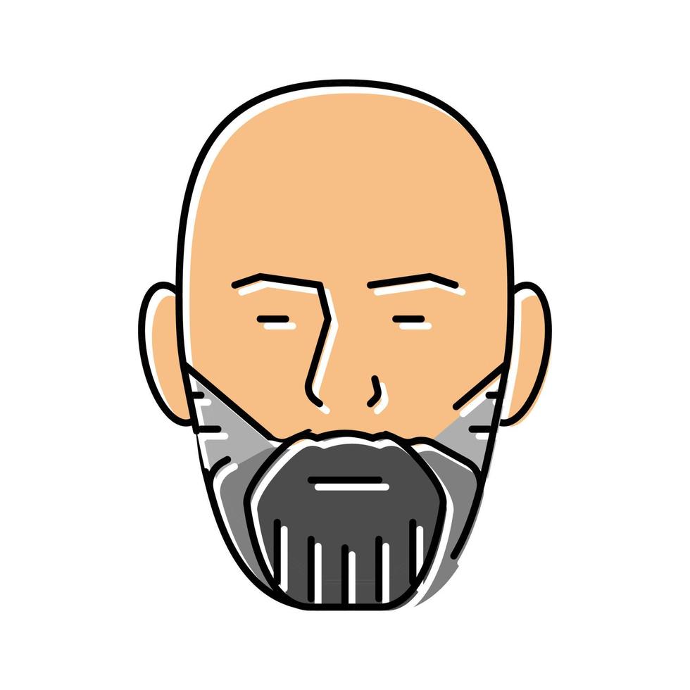 baard vervagen baard kleur icoon vector illustratie