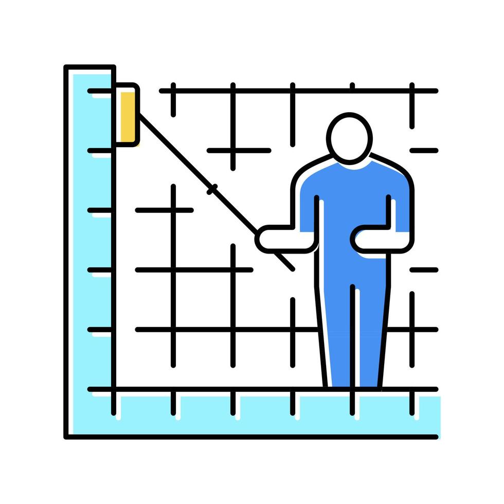 zwembad muren kleur pictogram vectorillustratie schoonmaken vector