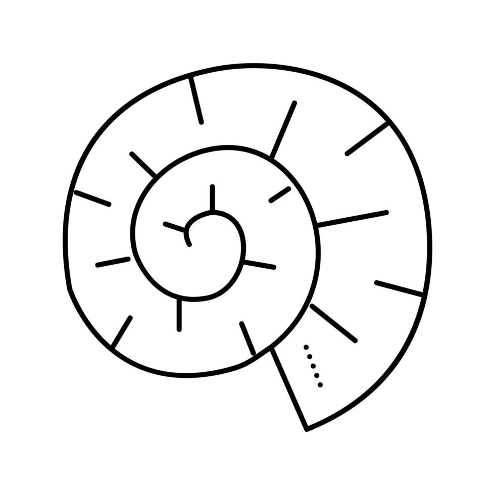 clam shell lijn pictogram vectorillustratie vector