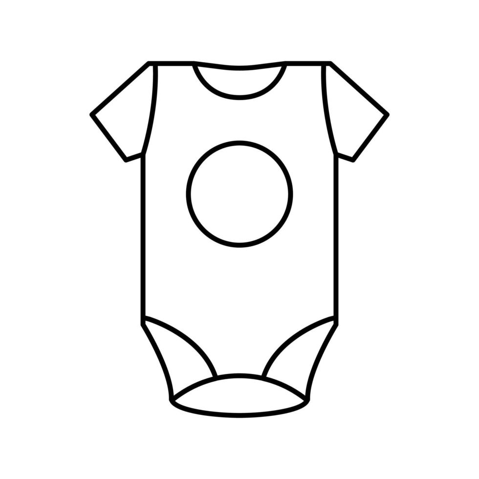 kleding slip baby lijn pictogram vectorillustratie vector