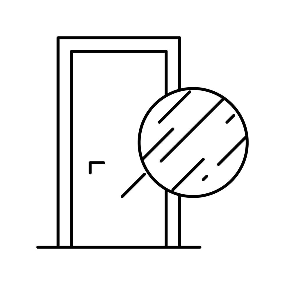 metalen materiaal deur lijn pictogram vectorillustratie vector