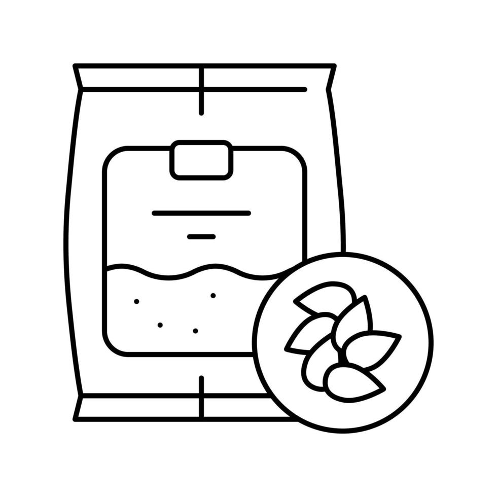 zaden tuinieren lijn pictogram vectorillustratie vector