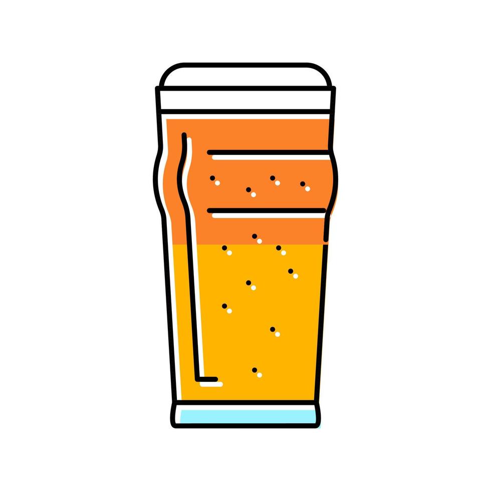 pint bier drinken kleur icoon vector illustratie