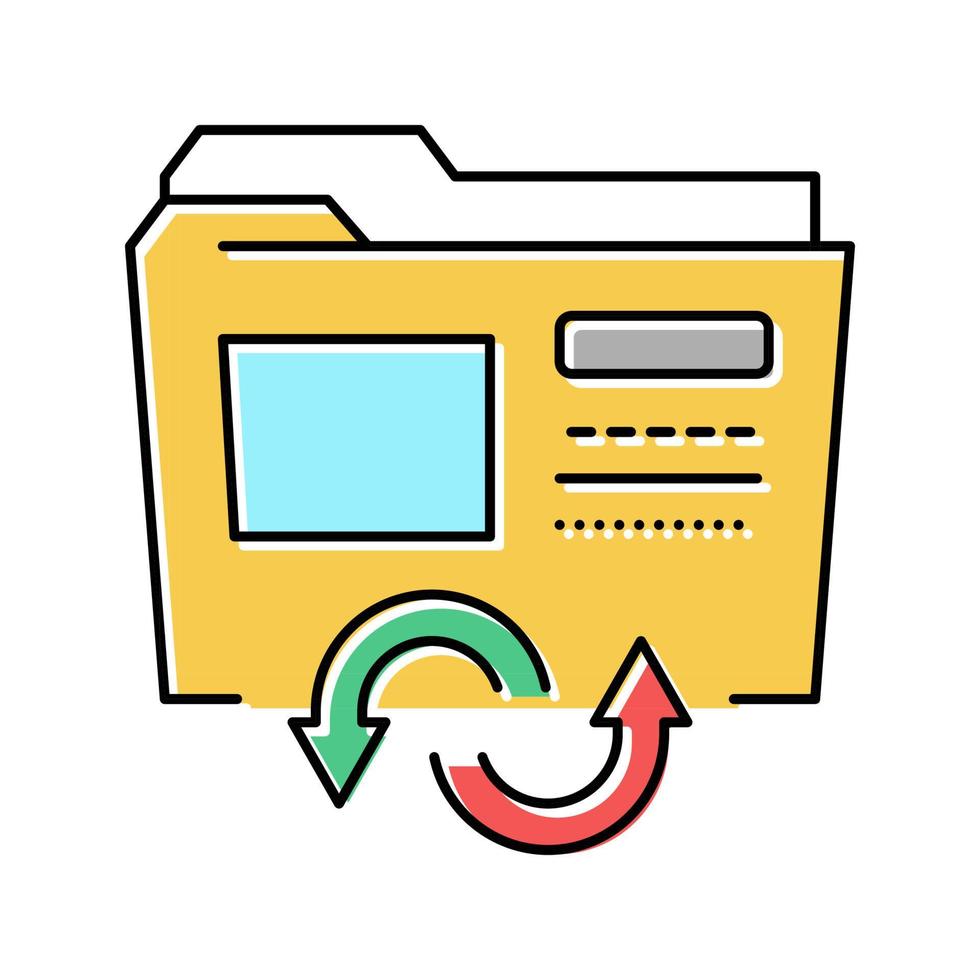 bestanden converter kleur pictogram vectorillustratie vector