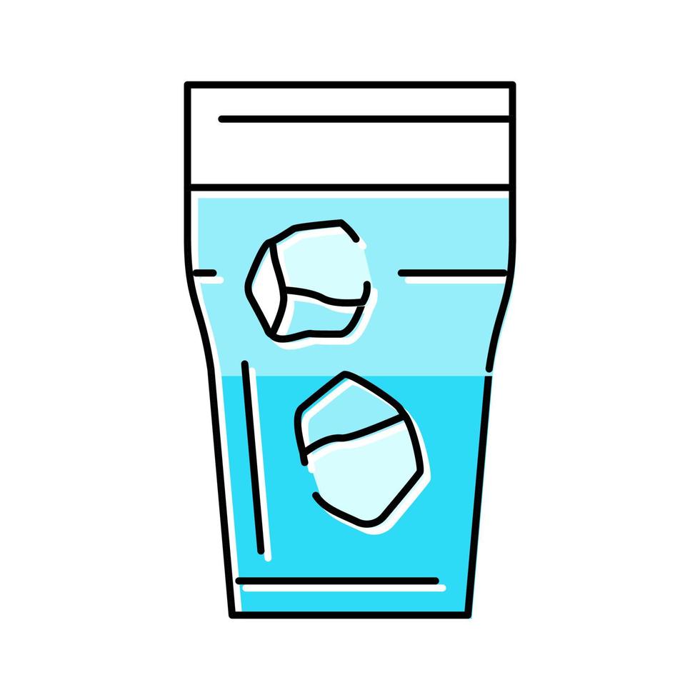 ijs drank drinken kleur icoon vector illustratie