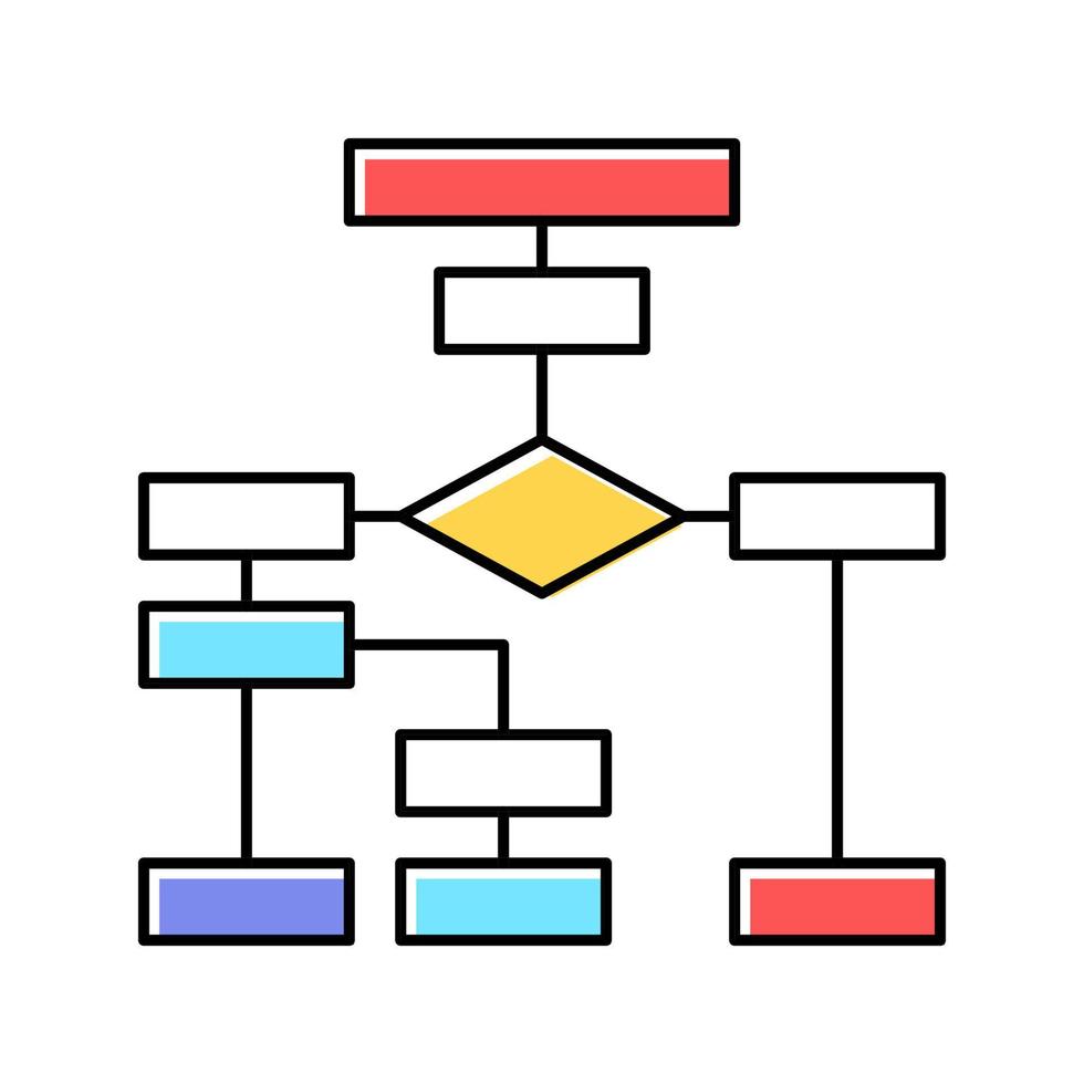 financieel diagram kleur pictogram vectorillustratie vector