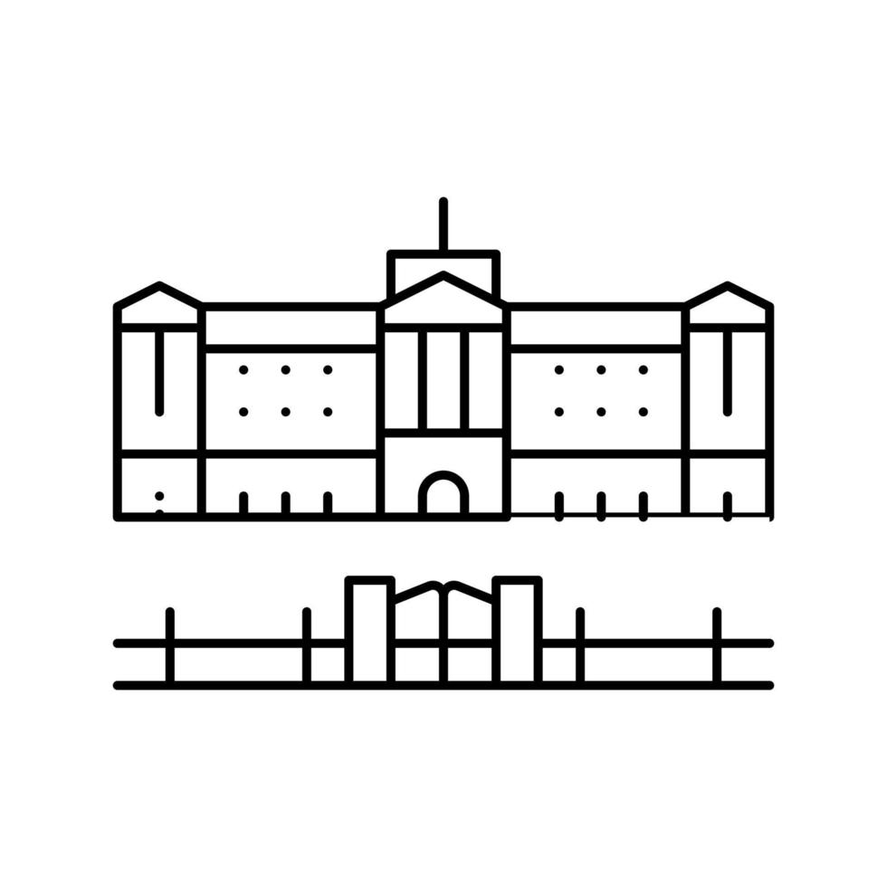 Buckingham Palace lijn pictogram vectorillustratie vector