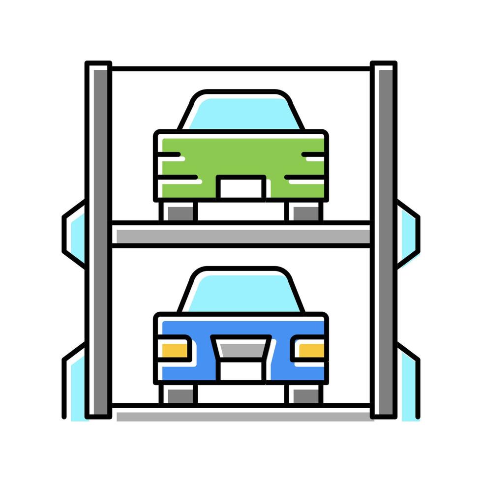 moderne multilevel parking kleur pictogram vectorillustratie vector