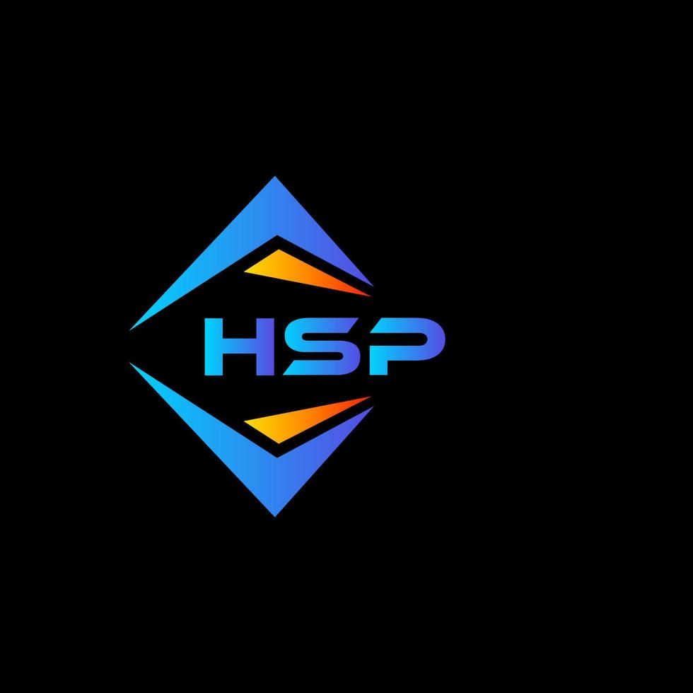 hsp abstract technologie logo ontwerp Aan zwart achtergrond. hsp creatief initialen brief logo concept. vector