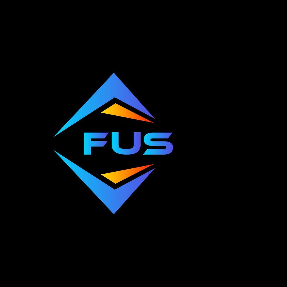 fus abstract technologie logo ontwerp Aan zwart achtergrond. fus creatief initialen brief logo concept. vector