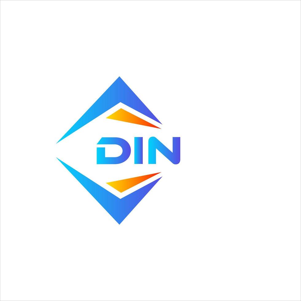 din abstract technologie logo ontwerp Aan wit achtergrond. din creatief initialen brief logo concept. vector