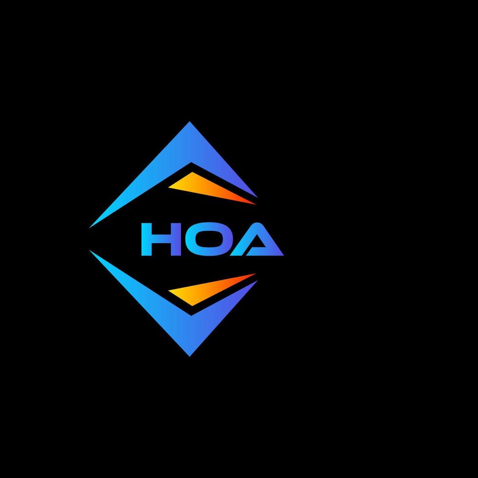 hoezo abstract technologie logo ontwerp Aan zwart achtergrond. hoezo creatief initialen brief logo concept. vector