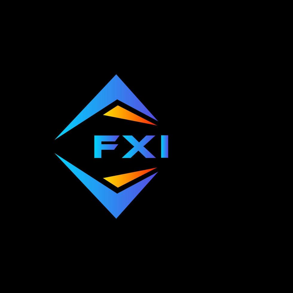 fxi abstract technologie logo ontwerp Aan zwart achtergrond. fxi creatief initialen brief logo concept. vector