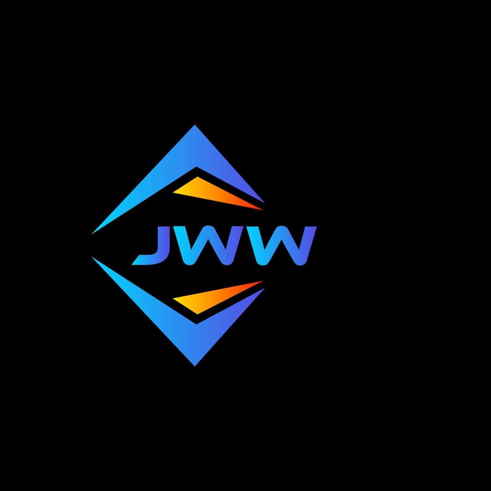 jww abstract technologie logo ontwerp Aan zwart achtergrond. jww creatief initialen brief logo concept. vector