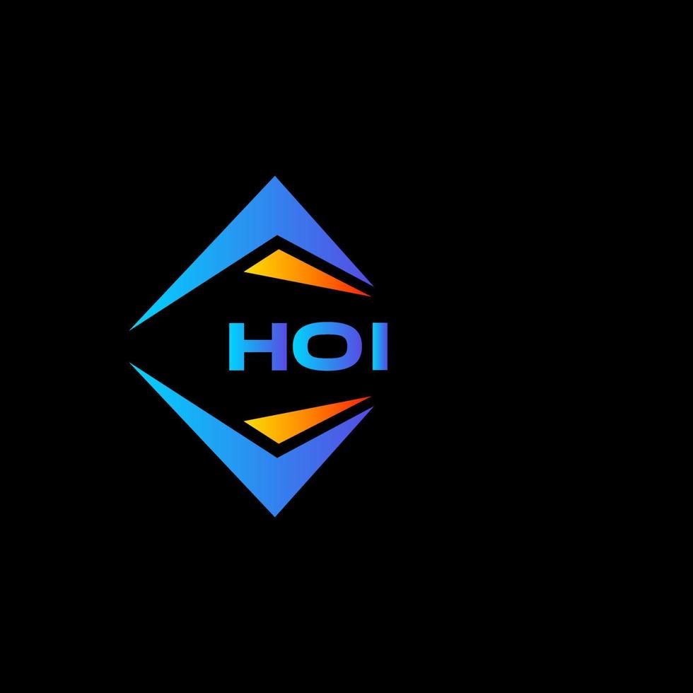 Hoi abstract technologie logo ontwerp Aan zwart achtergrond. Hoi creatief initialen brief logo concept. vector