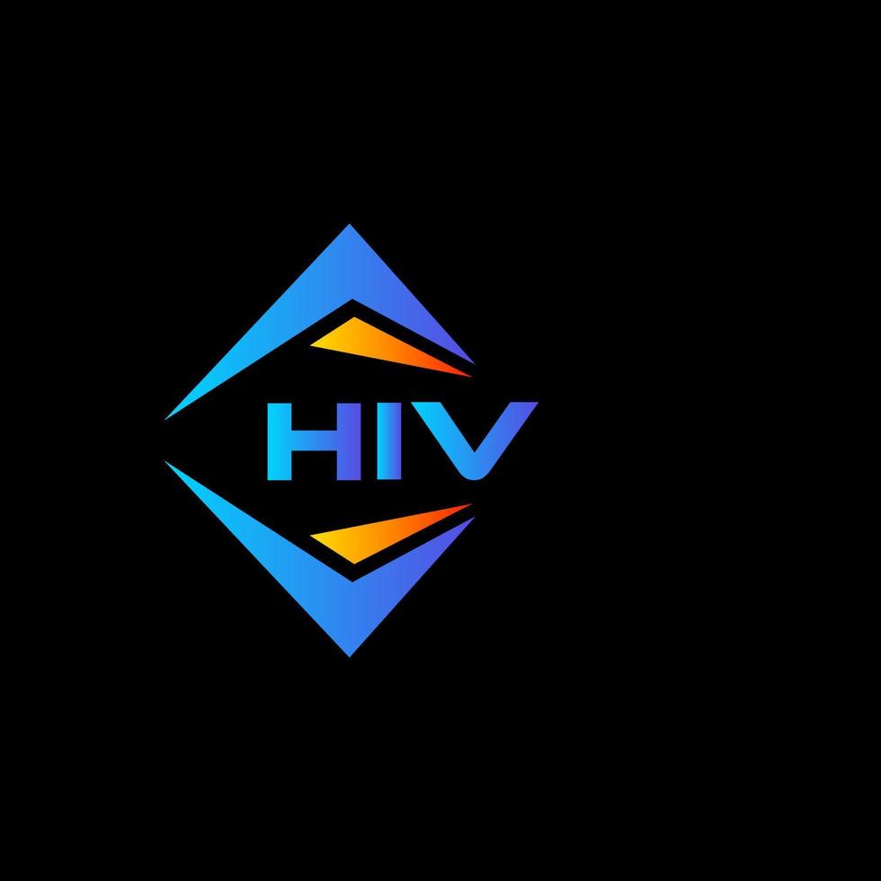 hiv abstract technologie logo ontwerp Aan zwart achtergrond. hiv creatief initialen brief logo concept. vector