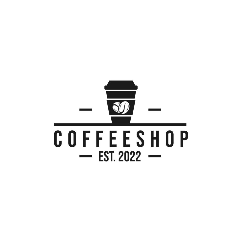 koffie winkel logo ontwerp vector