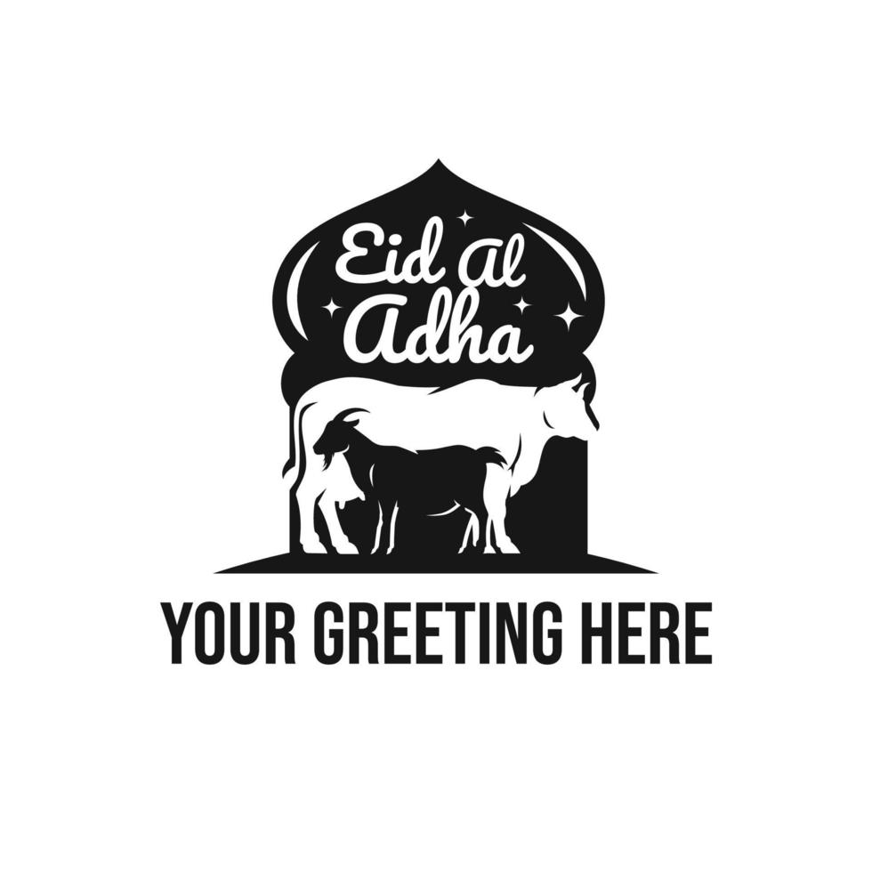 eid al adha logo ontwerp vector