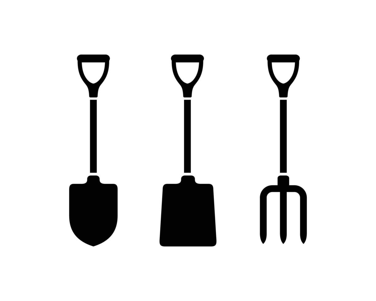 Schep. landbouw spade. landbouw vork gemakkelijk vlak icoon vector