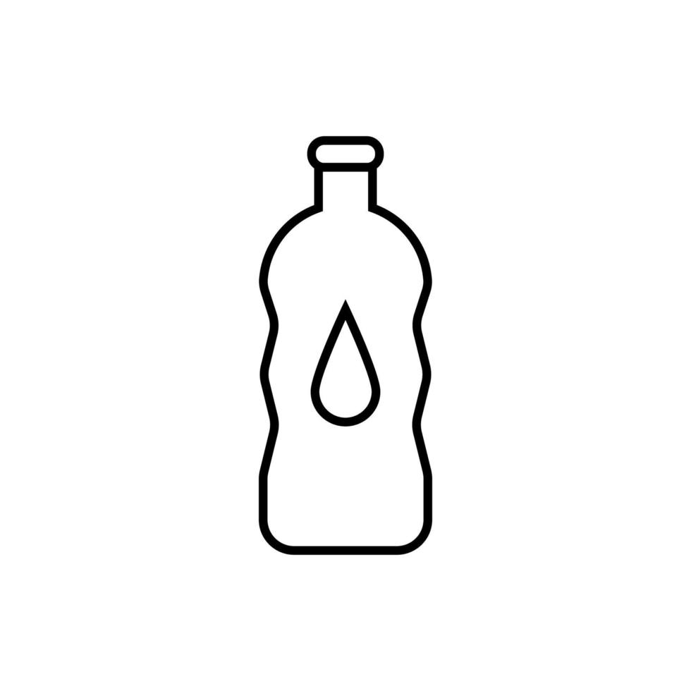 fles van water geïsoleerd lijn icoon. bewerkbare hartinfarct. vector teken voor advertenties, winkels, winkels, Lidwoord, ui, appjes, plaatsen. minimalistisch teken getrokken met zwart lijn