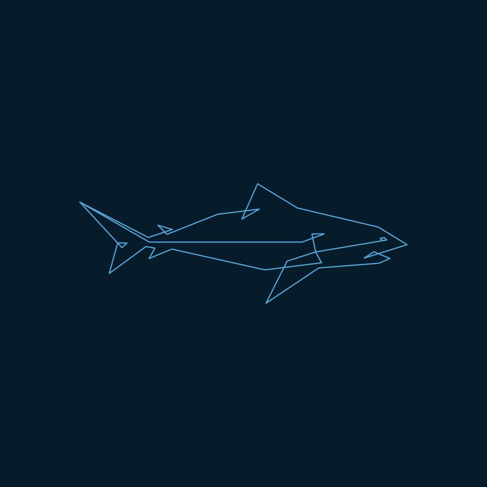 haai meetkundig logo ontwerp sjabloon vector