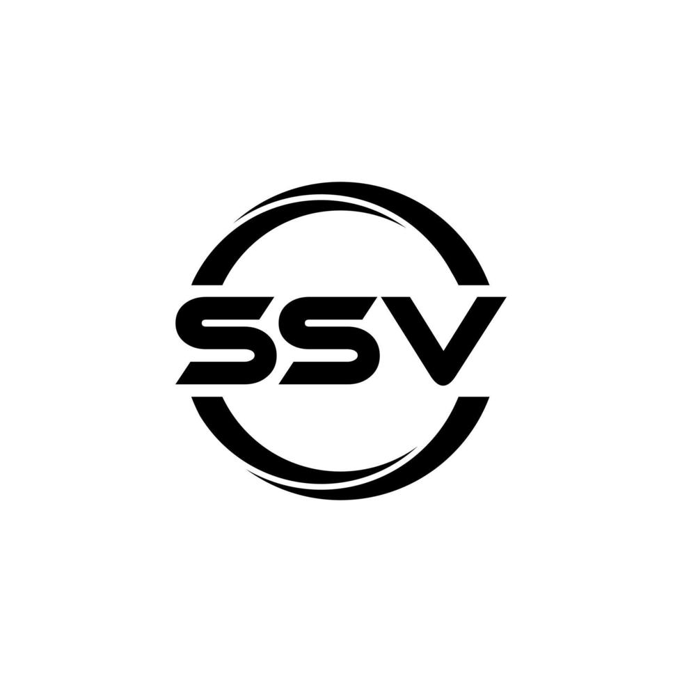 ssv brief logo ontwerp in illustratie. vector logo, schoonschrift ontwerpen voor logo, poster, uitnodiging, enz.