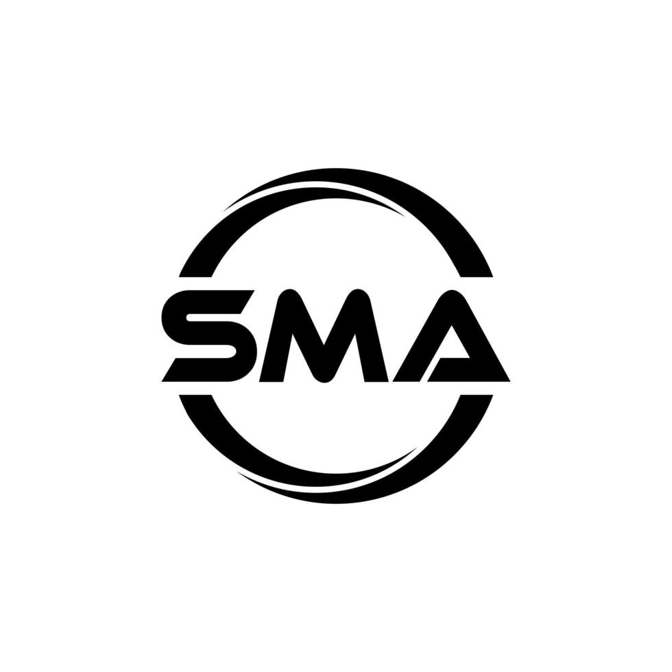 sma brief logo ontwerp in illustratie. vector logo, schoonschrift ontwerpen voor logo, poster, uitnodiging, enz.